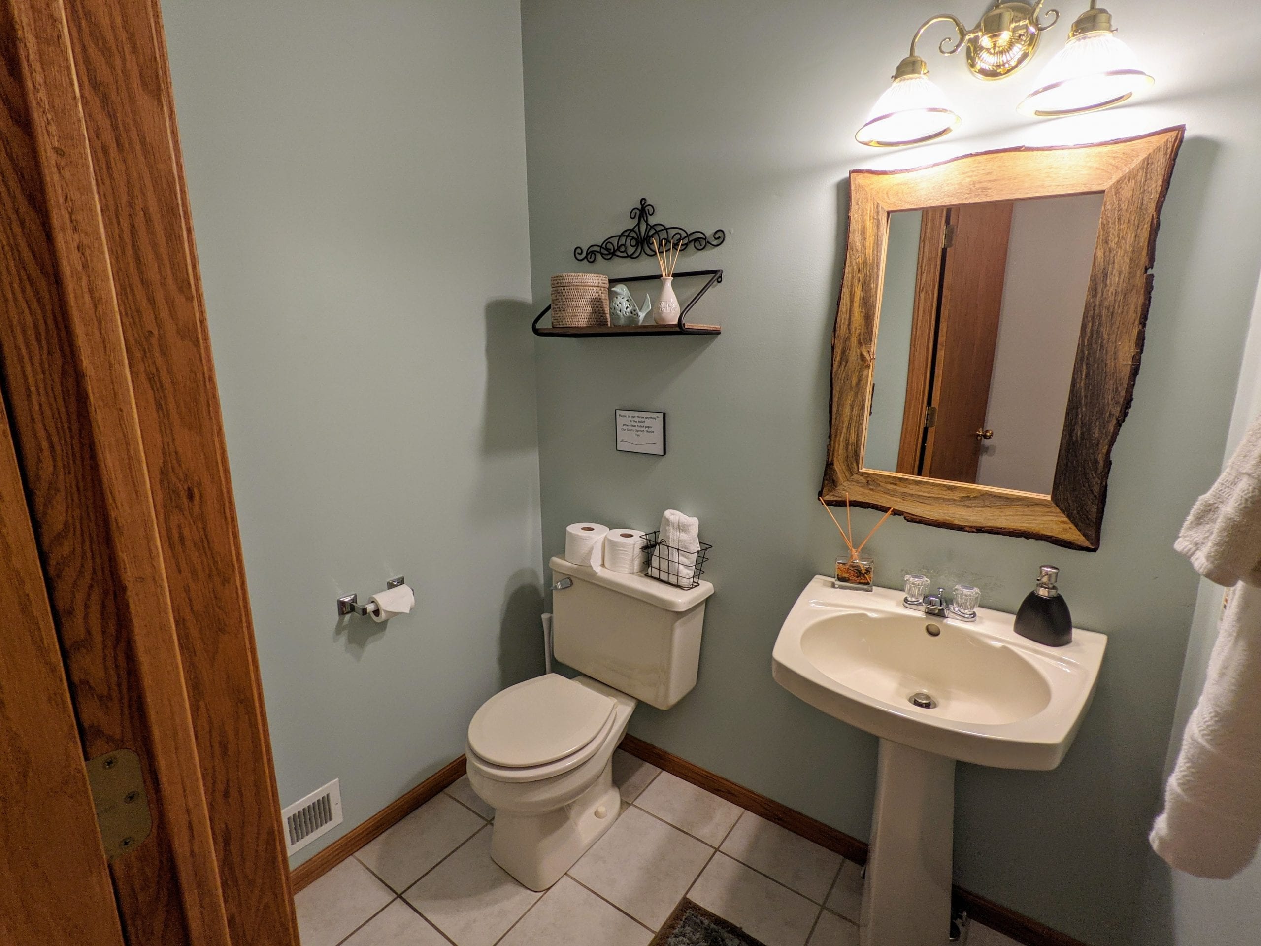First floor powder room